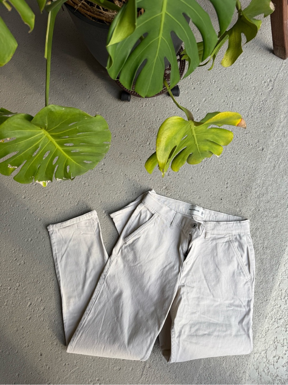 abercrombie kids Light Beige Chino Pants
